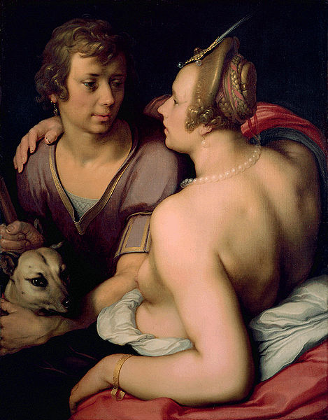 Venus and Adonis as lovers